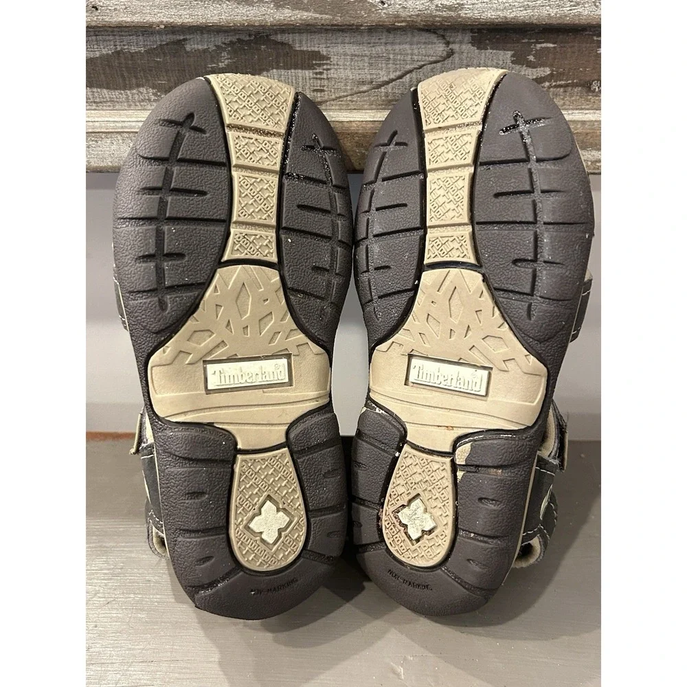 Timberland Toddler Brown‎ And Tan Strap Sandal Water Shoes Size 9 Unisex